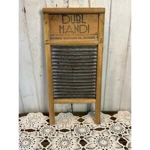 Vintage DUBL HANDI Washboard  Rustic Laundry Decor  Columbus Washboard Co